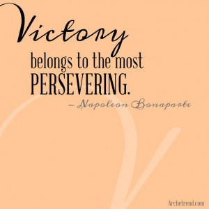 ... to the most persevering.