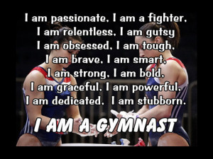 Poster I AM A GYMNAST Quote Inspiration Motivation Pride Aly Raisman ...