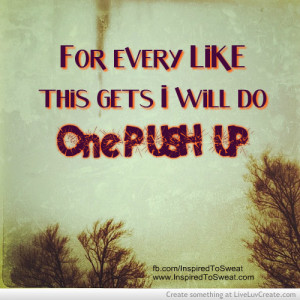 cute, fitness goals, love, pretty, push up, quote, quotes