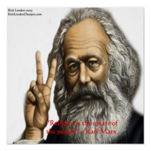 Karl Marx Religion/Opiate Quote Poster