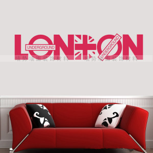 London-City-Quote-Wall-Sticker-Creative-Words-Carved-Wall-Stickers-Art ...