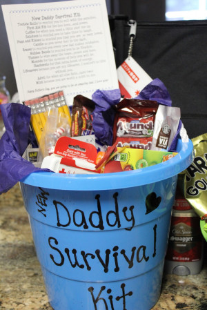 New Dad Survival Kit. Baby Shower Gifts For Dad To Be. View Original ...