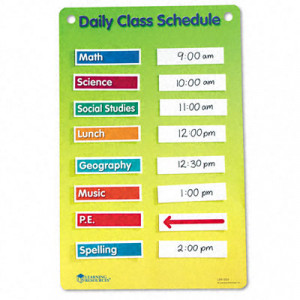 classroom daily schedule cards