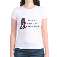 Scissors not a magic wand Jr. Ringer T-Shirt for