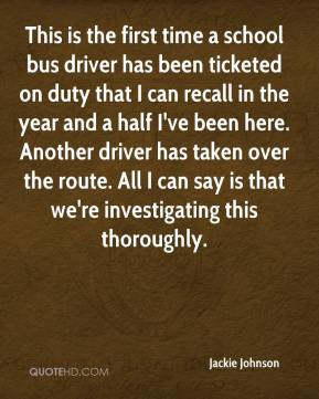 Jackie Johnson - This is the first time a school bus driver has been ...