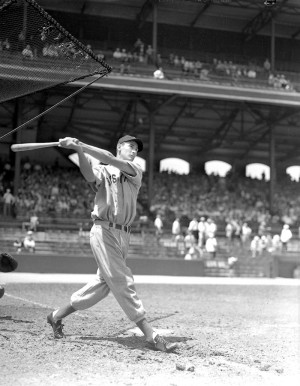 Ted Williams, Boston Red Sox Batting George Burke Original Negative