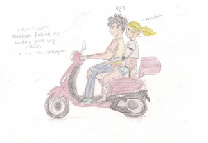 Percy-and-Annabeth-on-red-Vespa-percy-jackson-and-the-olympians-books ...
