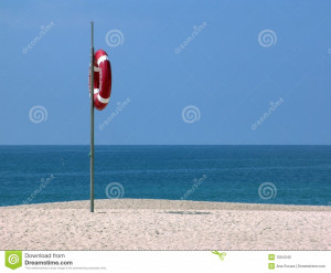 Life Buoy Isolated White...