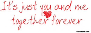 You and Me Together Forever Facebook Cover
