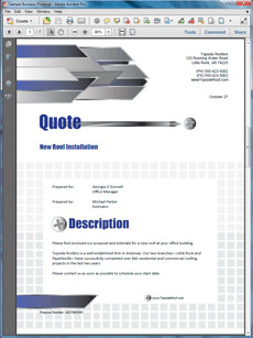 View Roofing Contractor Sample Proposal