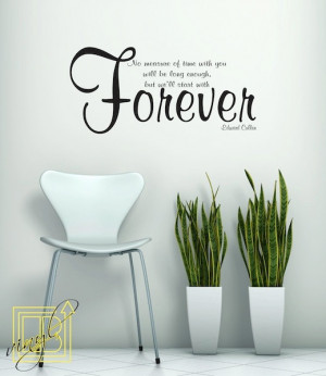 Wall Decal Quote No Measure of Time - Wall Sticker - Wall Vinyl ...