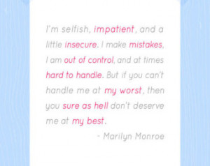 Printable At My Best Marilyn Monroe Quote Print 5 x 7 Girl Bedroom ...
