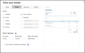 Changes to QuickBooks Online Template Customization