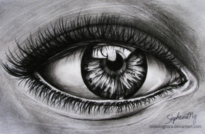 in your eyes - eye drawing by heyydaydreamer