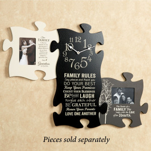 Family Rules Wall Clock, Our Family Quote Photo Frame, or Family Quote ...