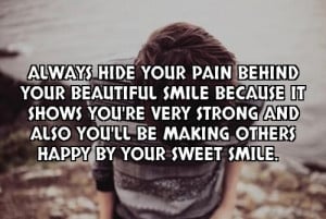quotes about hiding behind a smile