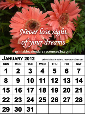 January Quotes For Calendars