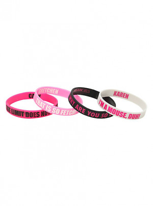 Mean Girls Quotes Rubber Bracelet 4 Pack SKU : 10275006 $7.00 $5.60