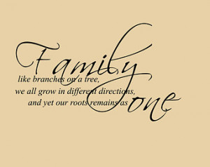 Family Like Brnches Or A Tree We All Grown In Difference Directions ...