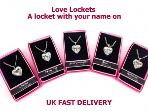 Details about Personalised Name Love Lockets Necklace-Speci al Mum/Nan ...