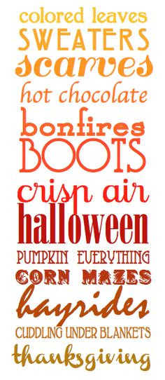 Fall Quotes For Kids I love fall ♥