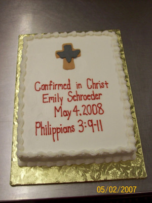 Wordings On Confirmation Cakes
