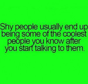 The Story of Shy people