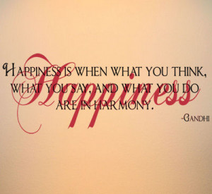 Happiness Gandhi Wall Decals - Trading Phrases