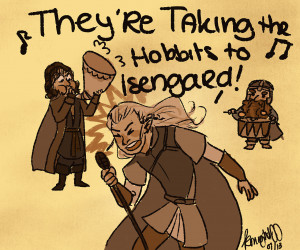 the hobbit comic The Lord of the Rings doodle gimli digital legolas ...