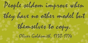 Oliver Goldsmith & Improvement #quote #saying