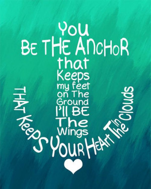 Love this quote and the anchor shape!