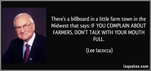 There's a billboard in a little farm town in the Midwest that says: IF ...