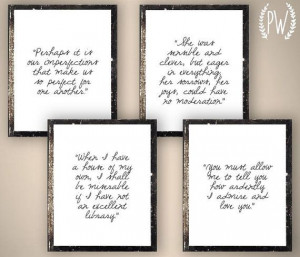 Jane Austen Quote Prints printable quotes wall by PrintableWisdom, $12 ...