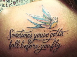 Sometimes you've gotta fall before you fly