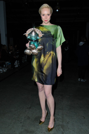 Gwendoline Christie attends the Giles show at London Fashion Week AW14 ...