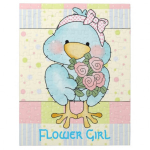 Cute Chick Flower Girl Puzzle