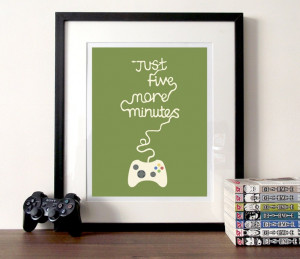 Gaming quote Illustration print A3 version 2 -via Etsy.