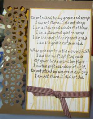 Sympathy Card one of my favorite sayings