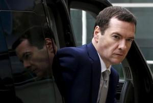 ... Osborne arrives at an EU finance ministers meeting in Luxembourg