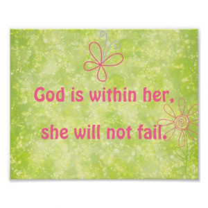 Inspirational Christian Quote God is Within Her