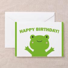 Frog Birthday Greeting Cards
