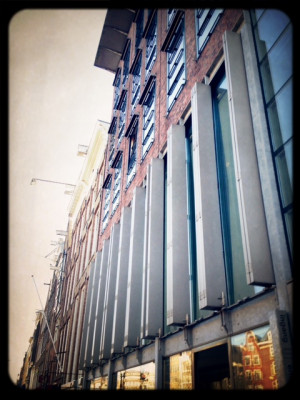 Exterior of the Anne Frank House. Mobile photography