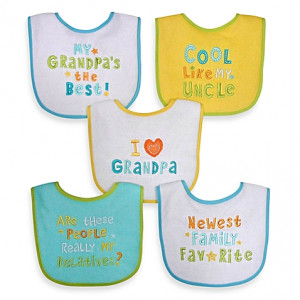 Bibs > Hamco Grandpa/Family Attitude Sayings 5-Pack Bib Set