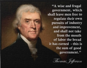 thomas jefferson frugal government quote puzzle