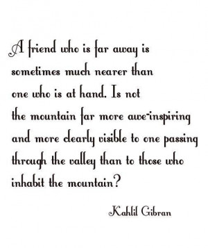 Kahlil gibran friends quote