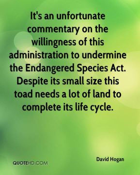 David Hogan - It's an unfortunate commentary on the willingness of ...