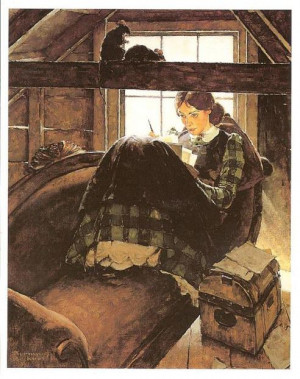 Jo Writing in the Attic