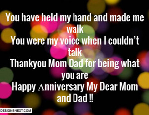 Happy Anniversary my dear Mom and Dad