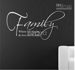 Amazon HOT Family English Quote/Vinyl Wall Decals :30*60cm Removable ...