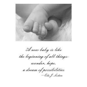Greeting Card for new baby with quote Health & Personal Care